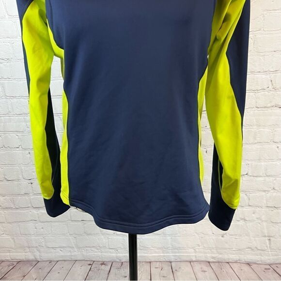 Mizuno Women’s Quarter Zip Sweater Size Small Blue and Green - Picture 2 of 11